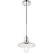 Waltz 1 Light 8.5 inch Chrome Pendant Ceiling Light