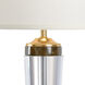 Pam Cain 31 inch 100.00 watt Clear/Natural Brown/Antique Gold Leaf Table Lamp Portable Light