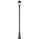 Davina 4 Light 119.25 inch Black Outdoor Post Mounted Fixture in G9