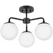 Julep LED 20 inch Black Foyer Light Ceiling Light, Semi-Flush Mount