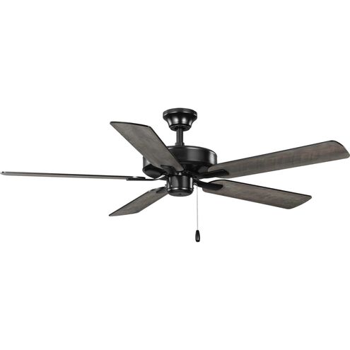 AirPro 52 inch Matte Black with Black/Rustic Charcoal Blades Ceiling Fan
