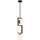 Alluria II 3 Light 8.75 inch Coal With Polished Nichel High Pendant Ceiling Light