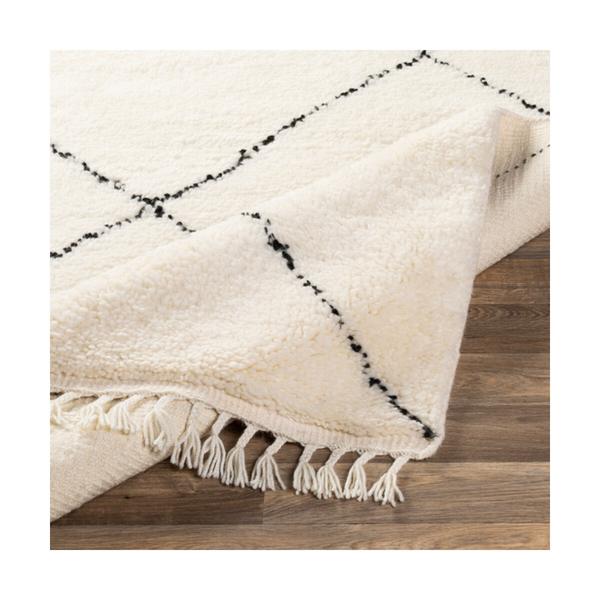 Meknes 36 X 24 inch Cream/Black Rugs