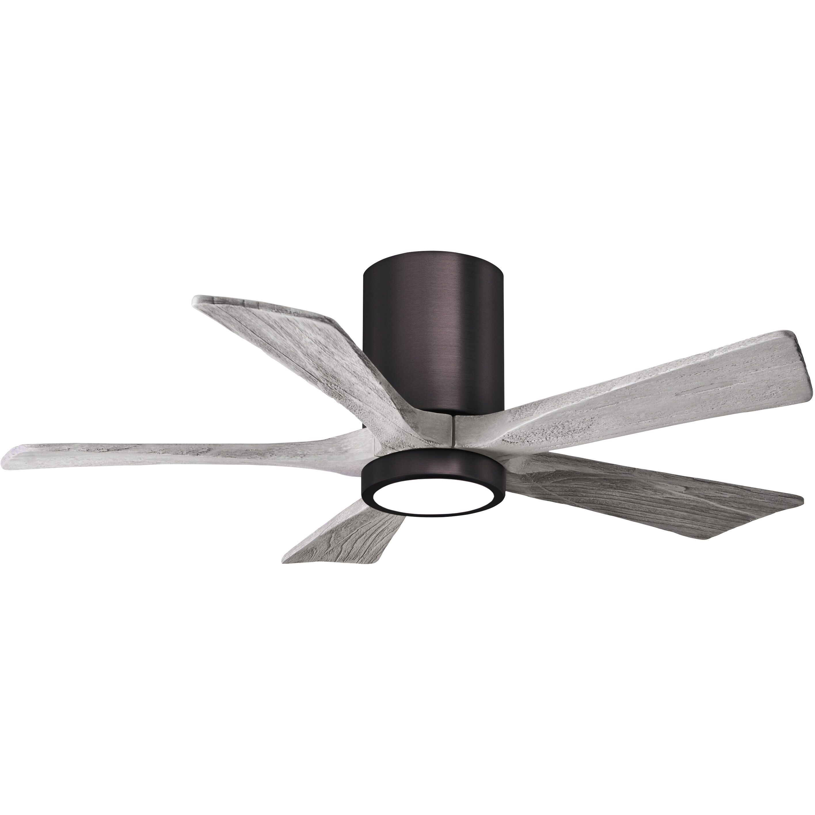 Atlas Irene-5HLK 42 inch Brushed Bronze with Barn Wood Tone Blades Flush Mount Paddle Fan, Flush Mounted