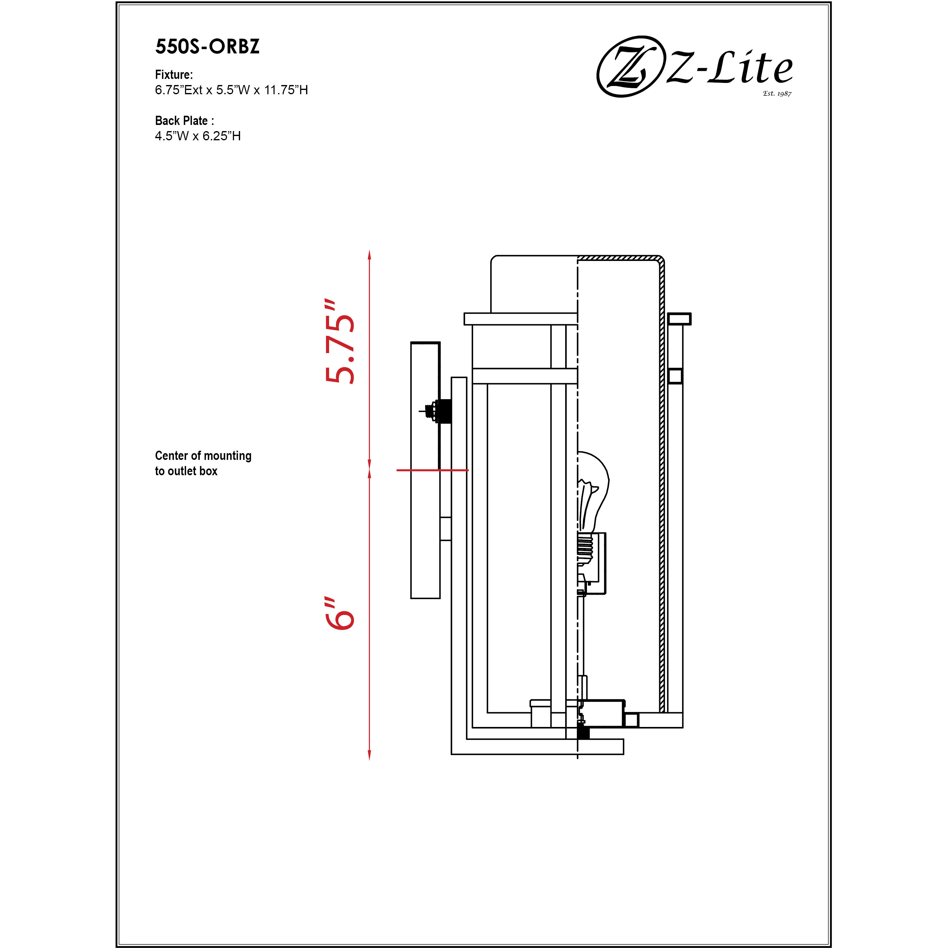 Abbey Outdoor Wall Light in Oil Rubbed Bronze