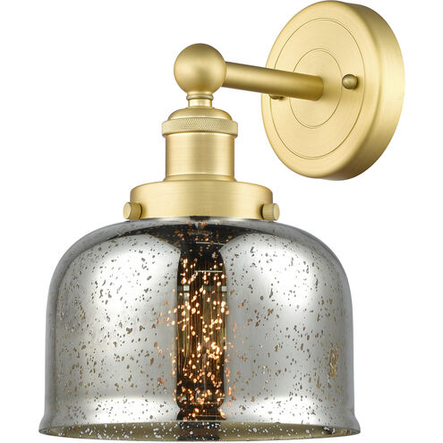 Bell 1 Light 6.5 inch Satin Gold Sconce Wall Light in Silver Plated Mercury Glass, Large