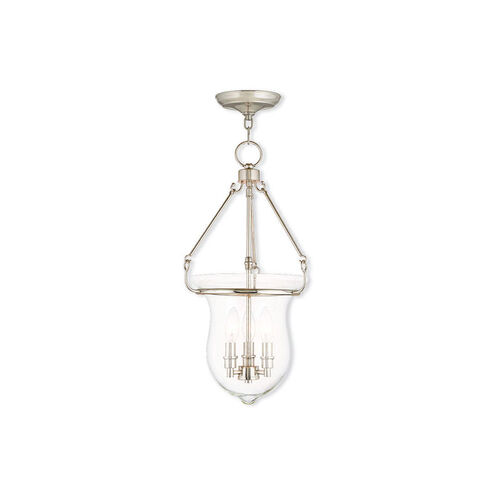 Canterbury 3 Light 12 inch Polished Nickel Pendant Ceiling Light