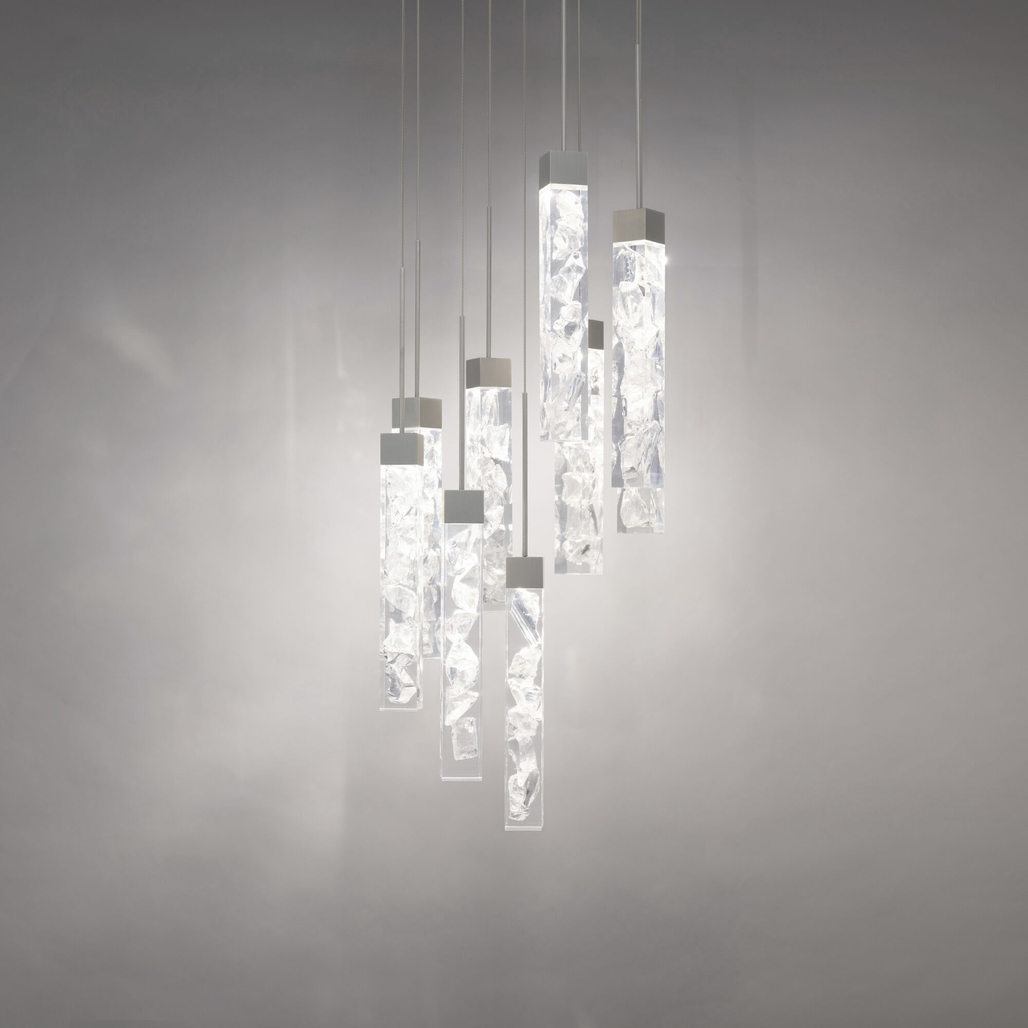 Minx 9 Light 17 inch Antique Nickel Multi-Light Pendant Ceiling Light