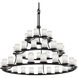 Clouds 45 Light 60 inch Matte Black Chandelier Ceiling Light in Incandescent, Cylinder