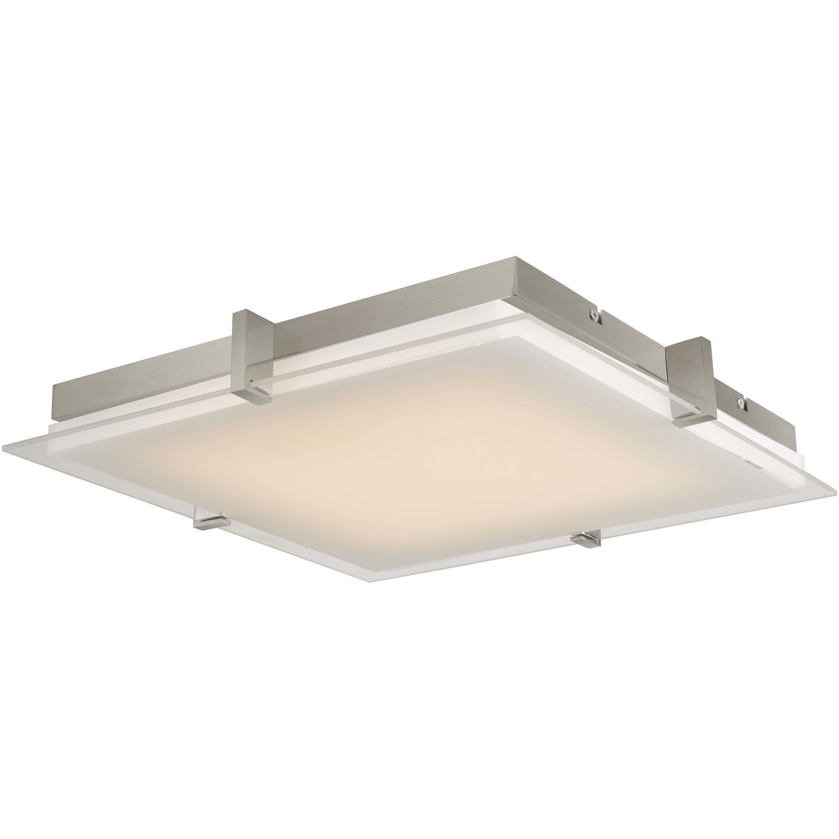 Matrix LED 12.2 inch Brushed Nickel Flush Mount Ceiling Light