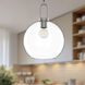 Alora Mood Soji Pendant Ceiling Light in Brushed Nickel, Clear Glass