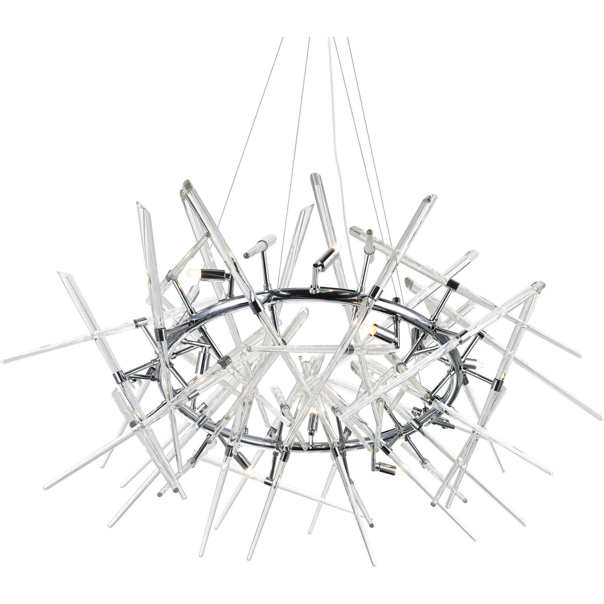 Icicle 12 Light 42 inch Chrome Chandelier Ceiling Light