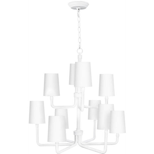 Boracay 10 Light 36.75 inch White Chandelier Ceiling Light, Large
