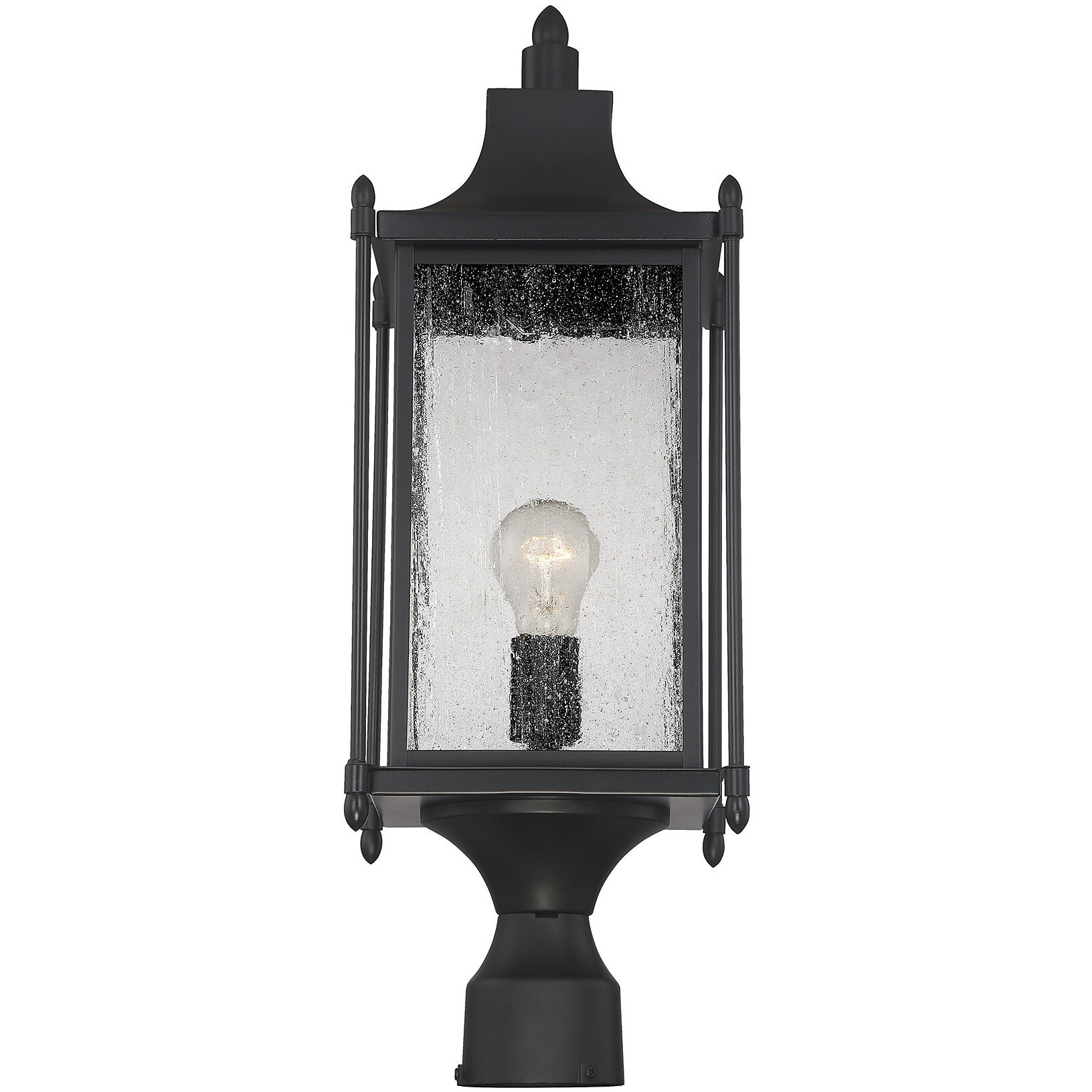 Dunnmore 1 Light 23.5 inch Black Outdoor Post Lantern