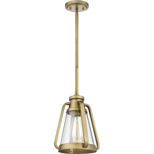 Everett 1 Light 7 inch Natural Brass Mini-Pendant Ceiling Light