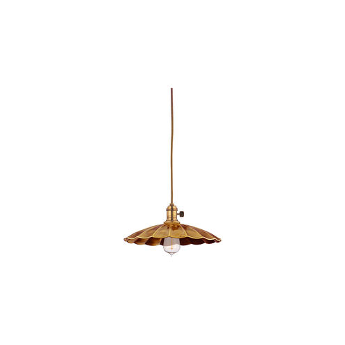 Heirloom 1 Light 10 inch Aged Brass Pendant Ceiling Light in MS3, No 