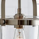 Boltzman 1 Light 9 inch Brushed Nickel Pendant Ceiling Light