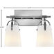Foster 2 Light 13.75 inch Chrome Bath Light Wall Light in Etched Opal