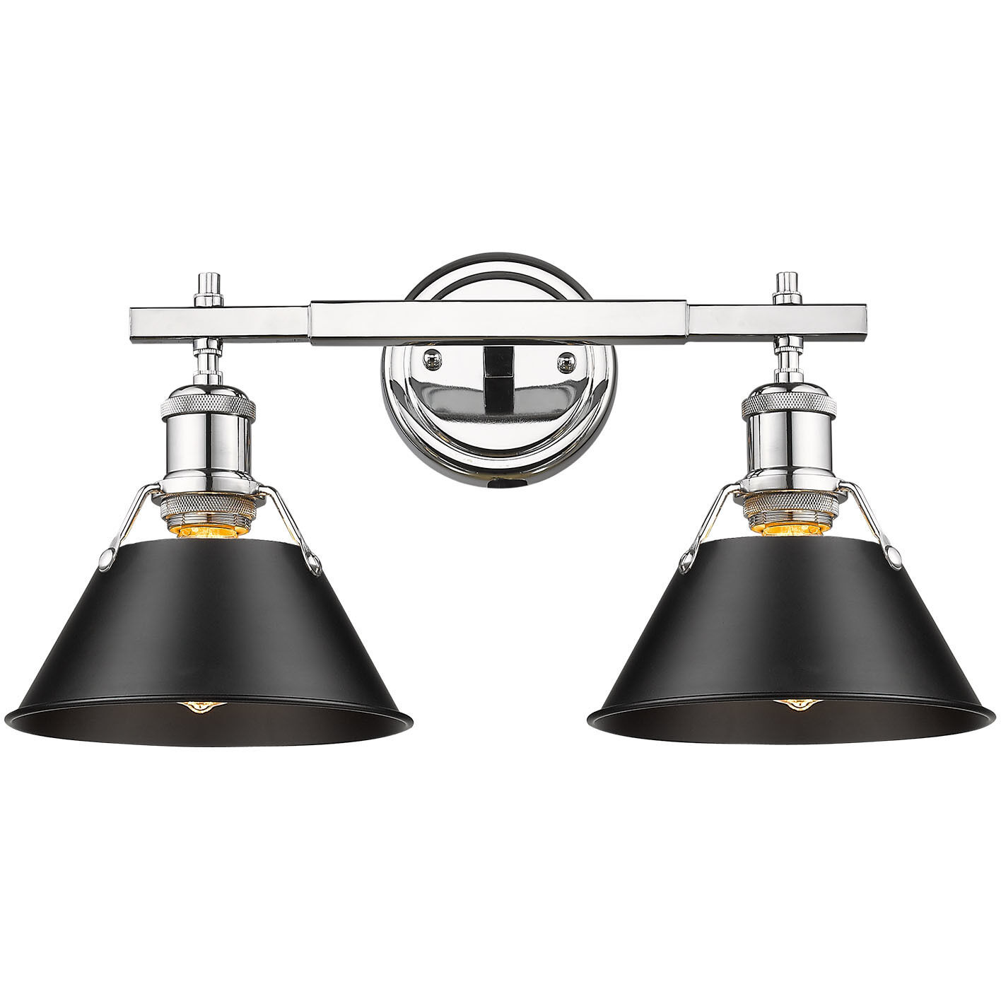 Yep Orwell Vanity Wall Light in Chrome, Matte Black