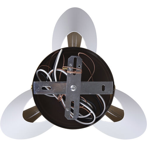 Daxton 3 Light 20 inch Matte White and Gold Chandelier Ceiling Light