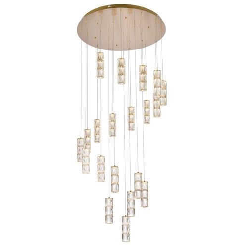 Polaris 20 Light 38 inch Gold Chandelier Ceiling Light