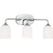 Emile 3 Light 22 inch Chrome Wall Bath Fixture Wall Light