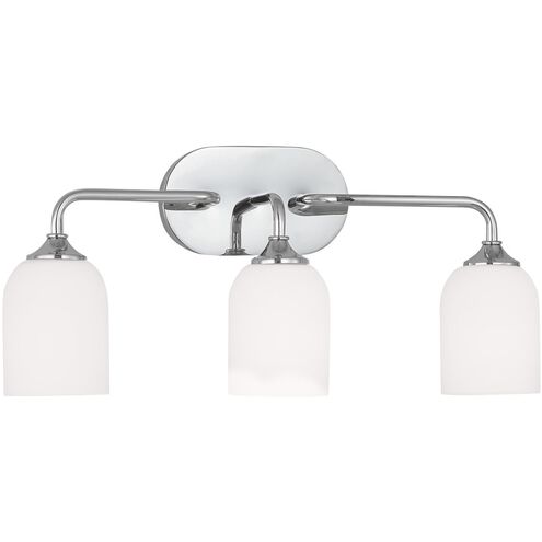 Emile 3 Light 22 inch Chrome Wall Bath Fixture Wall Light