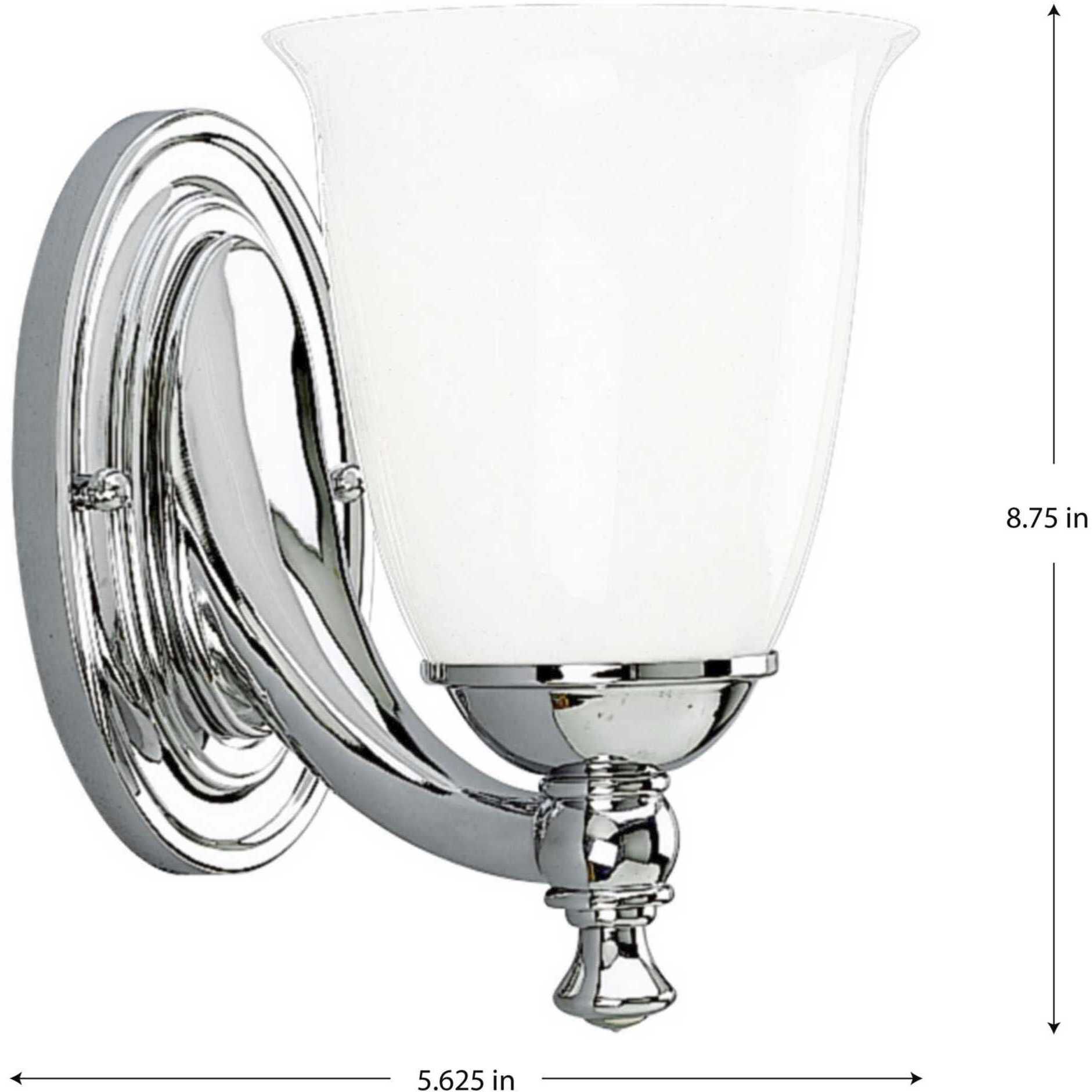 Juno 1 Light 6 inch Polished Chrome Bath Vanity Wall Light, Delta