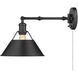Orwell 1 Light 10 inch Matte Black Articulating Wall Sconce Wall Light, Adjustable
