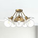 Alora Mood Francesca 5 Light 19.75 inch Aged Gold Semi Flush Mount Ceiling Light