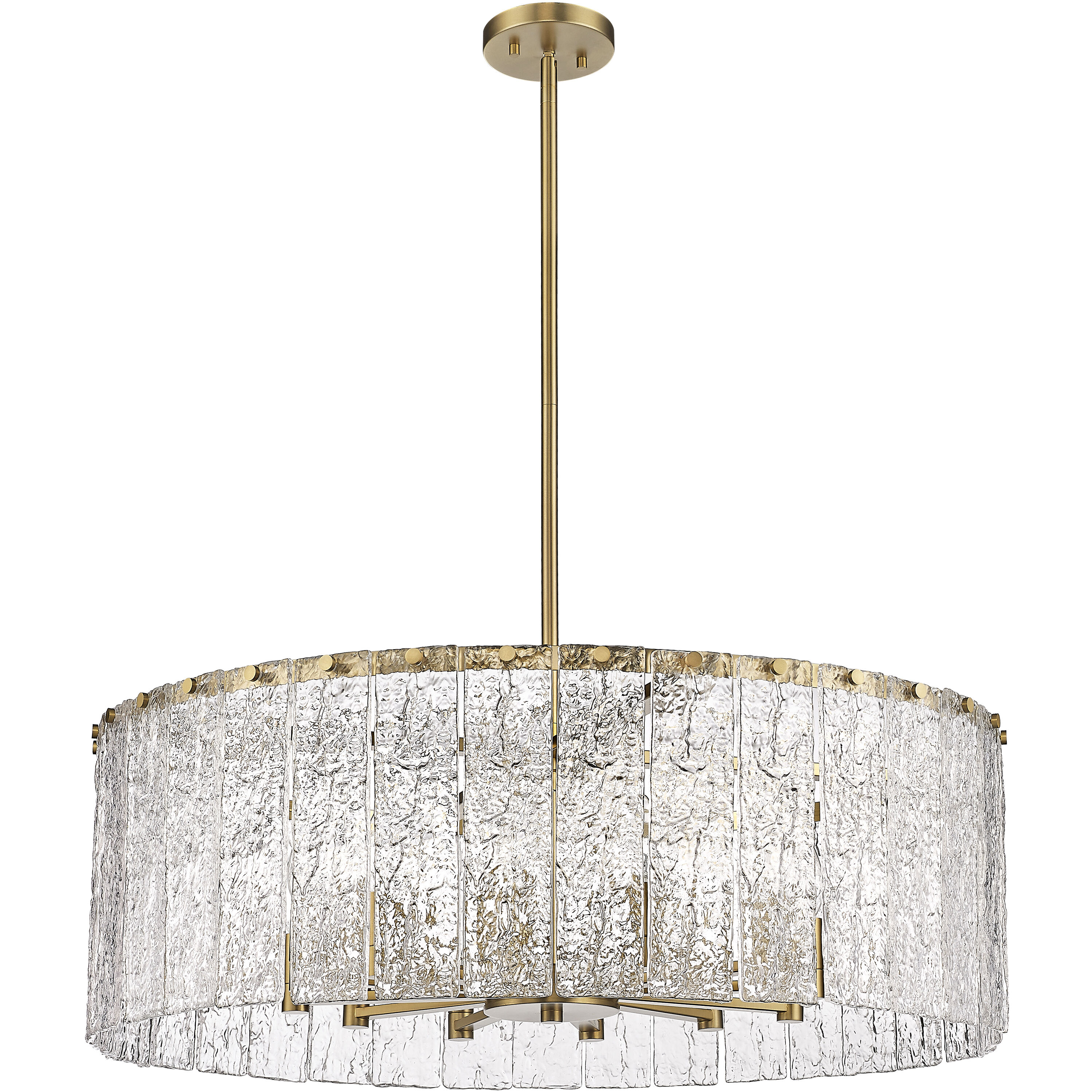 Glacier 12 Light 32.5 inch Modern Gold Chandelier Ceiling Light
