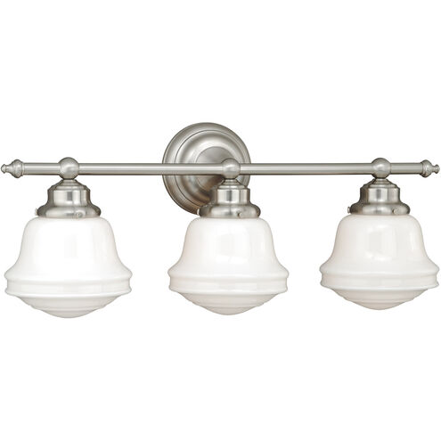 Huntley 3 Light 24 inch Satin Nickel Bathroom Light Wall Light