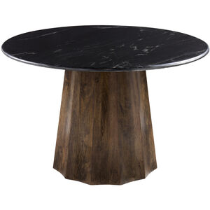 Linus 47 X 47 inch Black / Dark Brown Dining Table