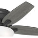 Newsome 42 inch Matte Black with Dark Gray Oak/Matte Black Blades Ceiling Fan