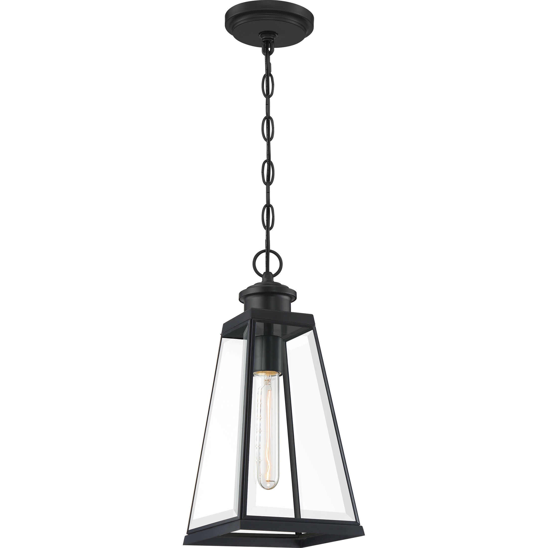 Paxton 1 Light 7 inch Matte Black Mini Pendant Ceiling Light, Small