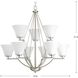 Bravo 9 Light 32 inch Brushed Nickel Chandelier Ceiling Light