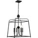 Sylvan 4 Light 21.5 inch Black Forged Chandelier Ceiling Light