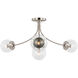 kate spade new york Prescott LED 28.25 inch Polished Nickel Semi-Flush Mount Ceiling Light in Clear Glass, Large