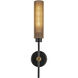 Alora Mood Colby Wall/Vanity Light Wall Light in Matte Black and Tan Jute