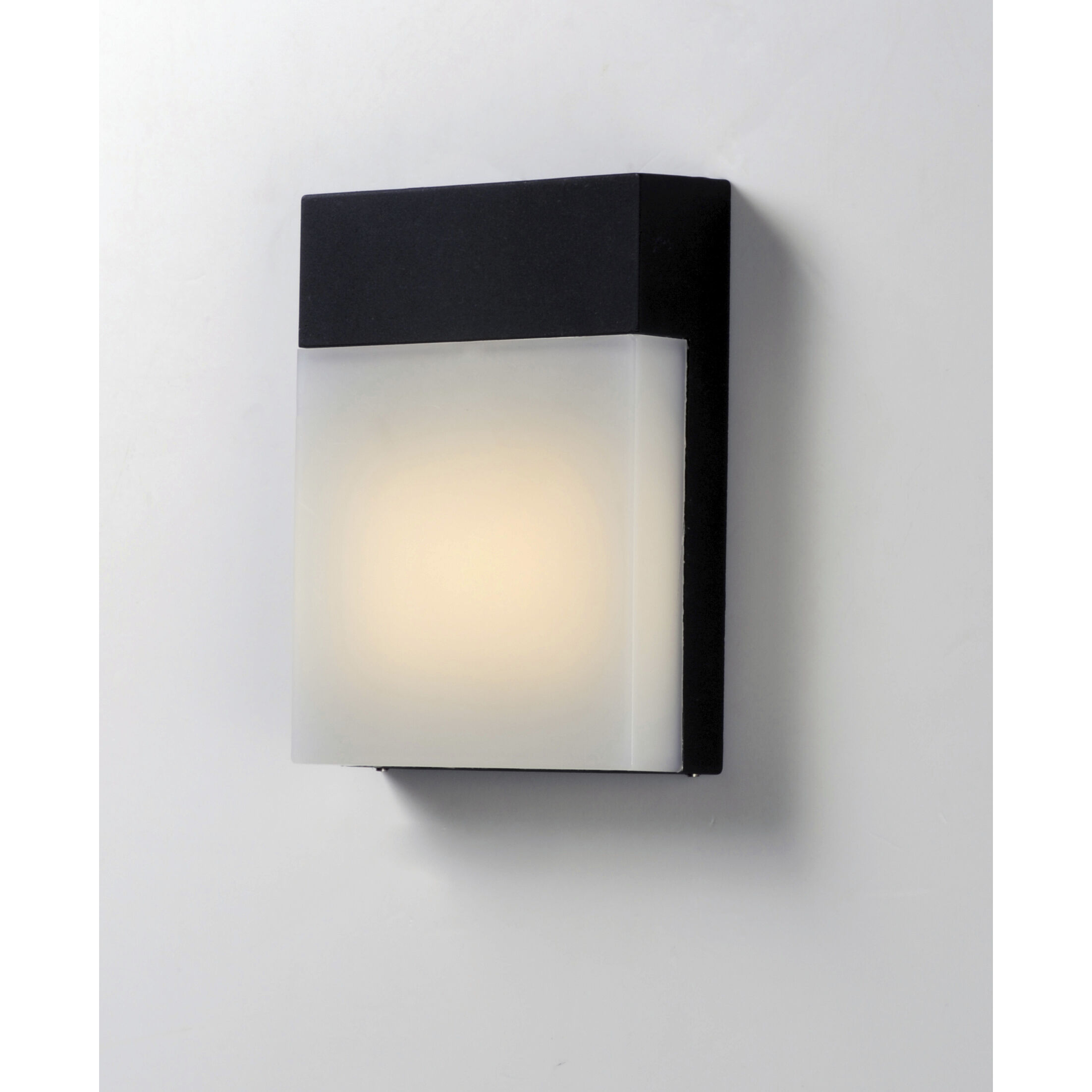 Eyebrow LED 8 inch Black Outdoor Wall Mount