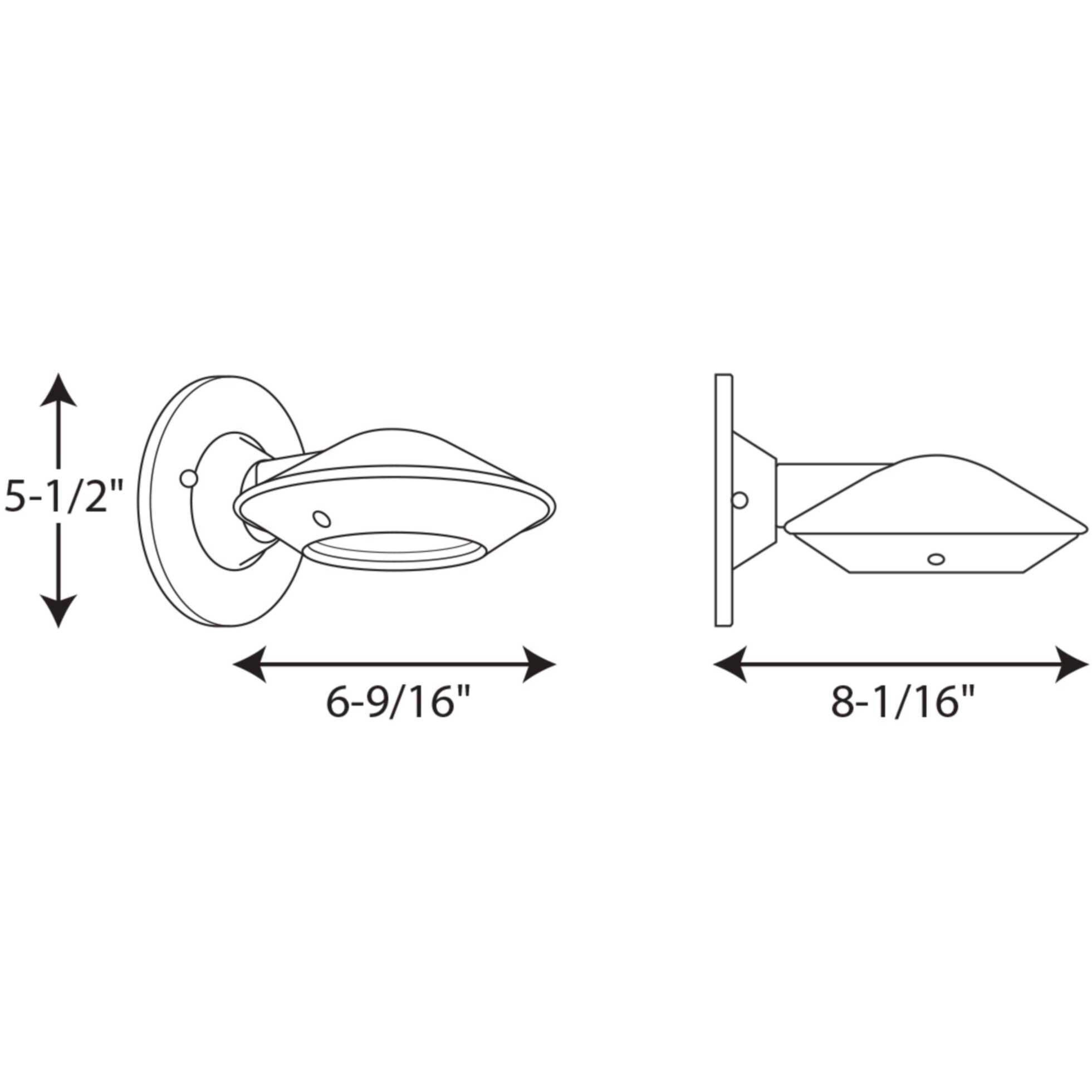 Strata LED Outdoor Wall Lantern in Antique Bronze, Progress LED