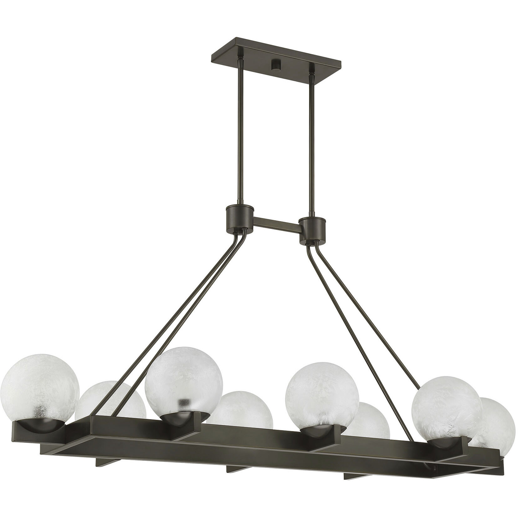 Darien Linear Chandelier Ceiling Light in Mediterranean Bronze