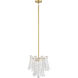 Regent 4 Light 17.75 inch Legacy Brass Chandelier Ceiling Light in Clear Crackled Glass