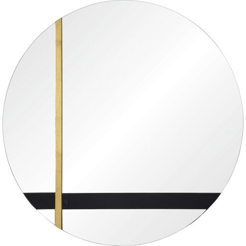 Gavin 30 X 30 inch Gold Leaf and Black Wall Mirror