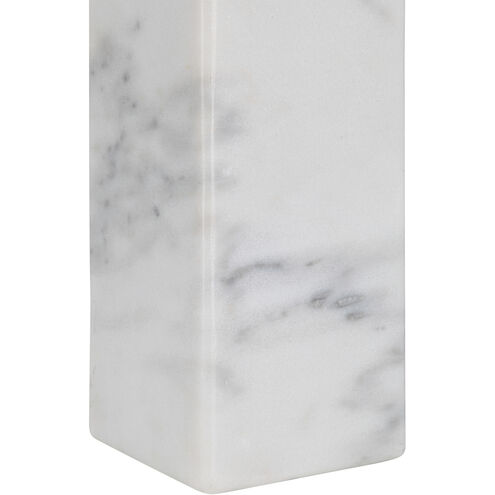 Nyon 27.25 inch 100 watt Honed White Table Lamp Portable Light