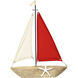 Arec Natural and White and Red Decorative Object