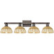 Natural Ballston Dome 4 Light 36 inch Oil Rubbed Bronze Bath Vanity Light Wall Light