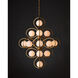 Storrs 14 Light 34 inch Contemporary Gold Leaf/Contemporary Gold/White Chandelier Ceiling Light