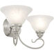 Coronado 2 Light 19 inch Brushed Nickel Bath Vanity Wall Light