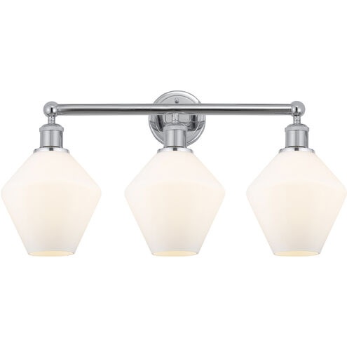 Cindyrella 3 Light 26 inch Polished Chrome Bath Vanity Light Wall Light in Cased Matte White